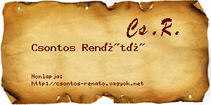 Csontos Renátó névjegykártya